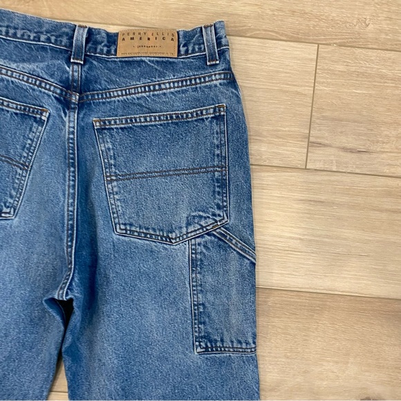 Perry Ellis America Baggy Carpenter Jeans Men’s Size 34x31.5” Blue Work Denim - Picture 4 of 8